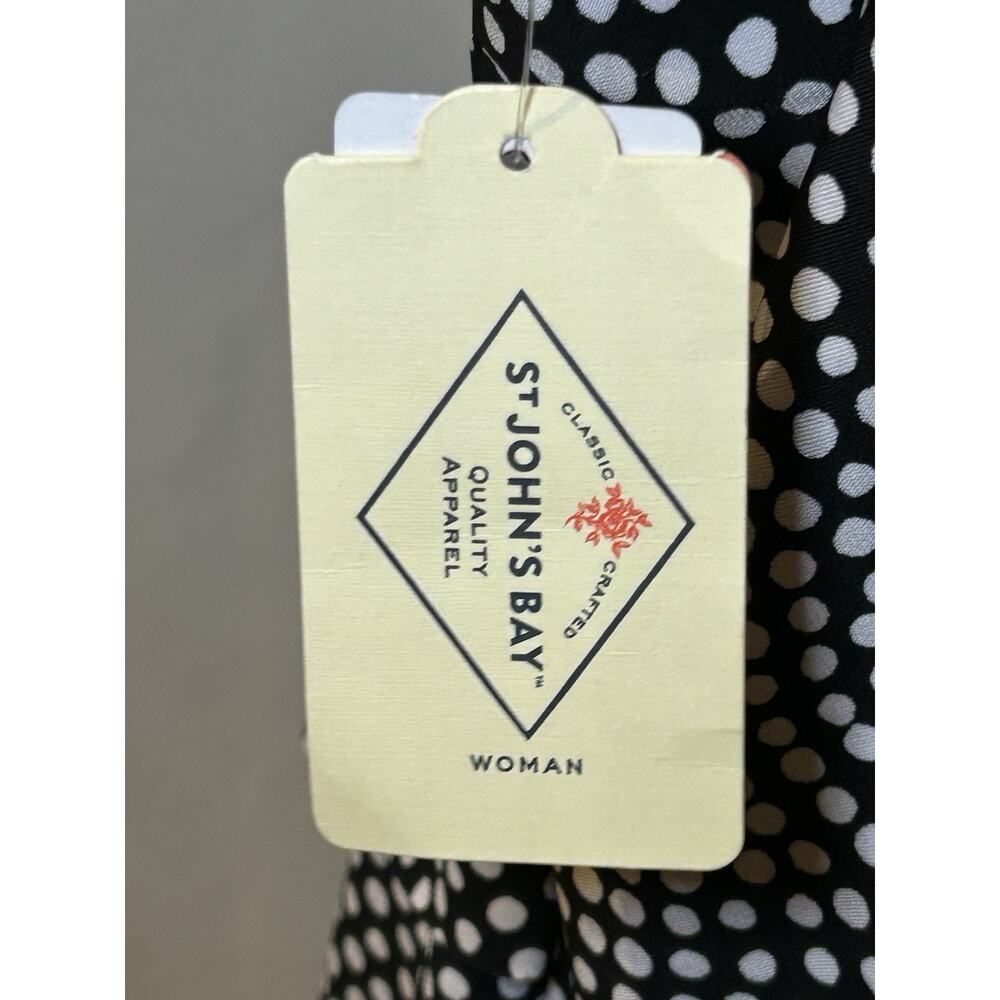NWT St. John's Bay Secretly Slender Polka Dot One-Piece Swimsuit size 20W - Picture 4 of 5
